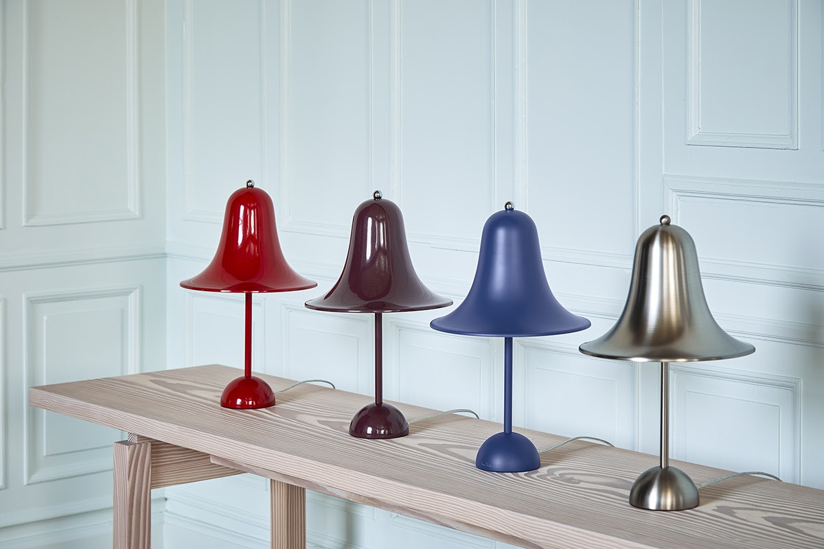 Фабрика VERPAN (Дания) выпустила настольную лампу Pantop в новых цветах